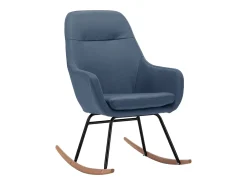 Mecedora de tela azul
