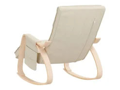 Mecedora de tela color crema