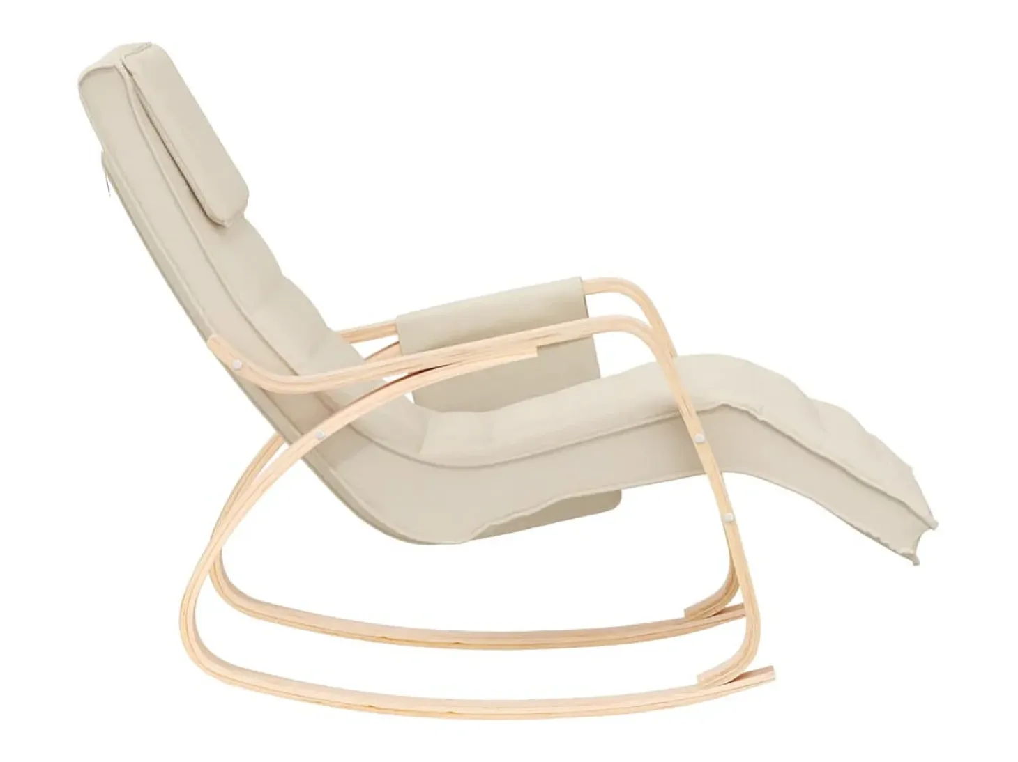 Mecedora de tela color crema