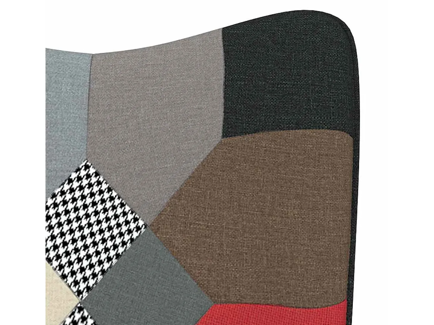 Mecedora de tela de patchwork