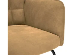 Mecedora de terciopelo marrón