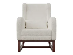 Mecedora, Mecedora - Silla con patas retráctiles - Blanca