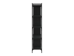 Merse Librería de 5 estantes madera de ingeniería negro 76x32x158 cm