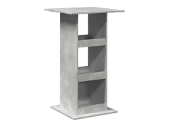 Mesa alta bar con almacenaje madera gris hormigón 60x60x102 cm