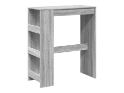 Mesa alta bar con estantes madera gris Sonoma 90x47,5x103,5 cm