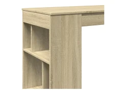 Mesa alta bar con estantes madera roble Sonoma 102x50x103,5 cm