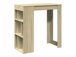 Mesa alta bar con estantes madera roble Sonoma 102x50x103,5 cm