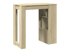 Mesa alta bar con estantes madera roble Sonoma 102x50x103,5 cm