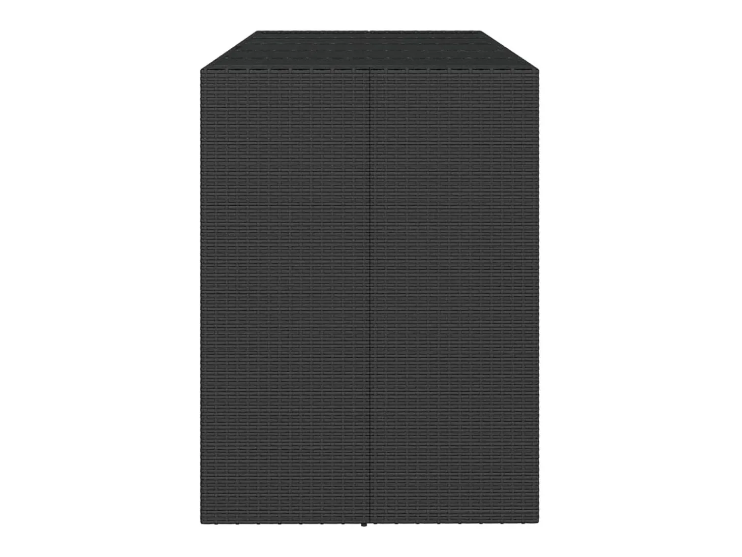 Mesa alta bar ratán PE y superficie vidrio negro 185x80x110 cm ES532270