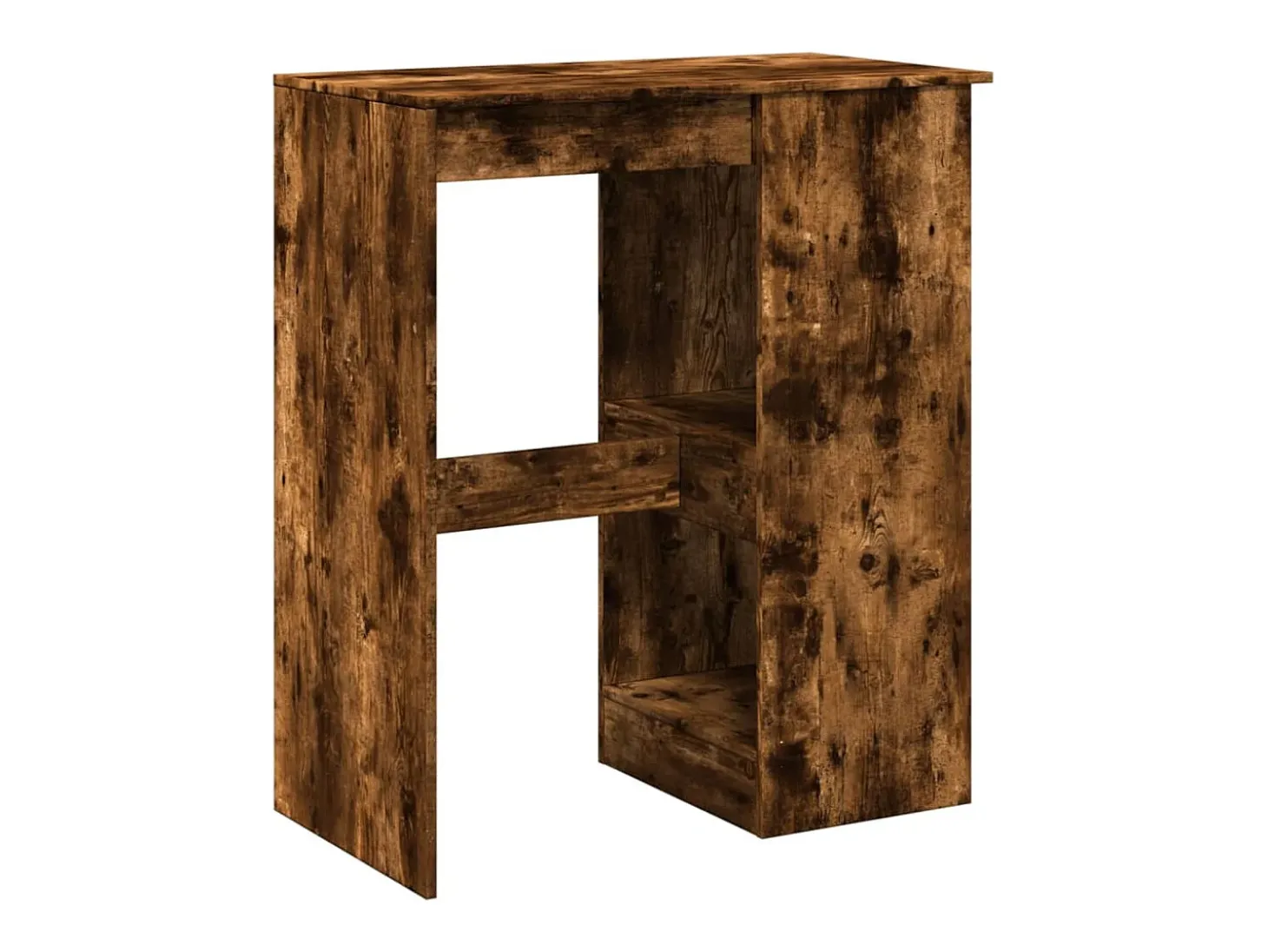 Mesa alta con estantes madera roble ahumado 90x47,5x103,5 cm