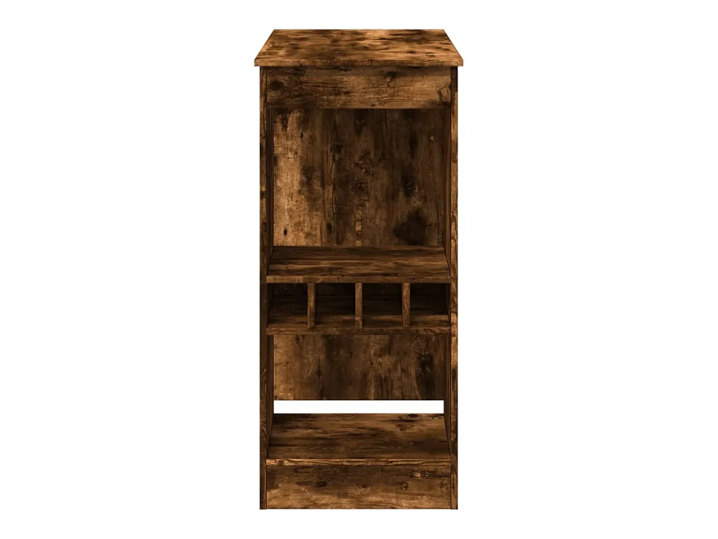 Mesa alta con estantes madera roble ahumado 90x47,5x103,5 cm