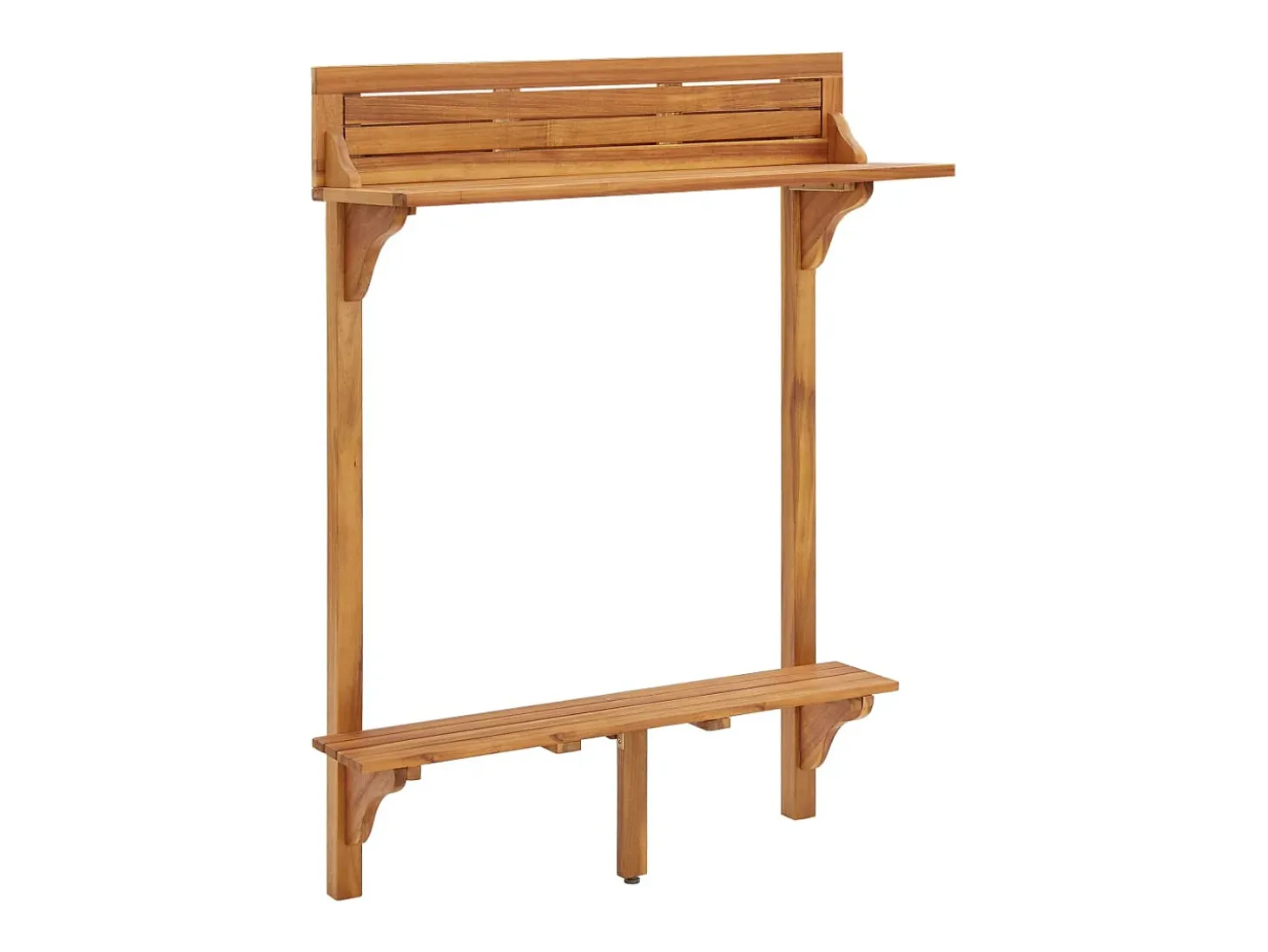 Mesa alta de balcón de madera maciza de acacia 90x37x122,5 cm ES554110