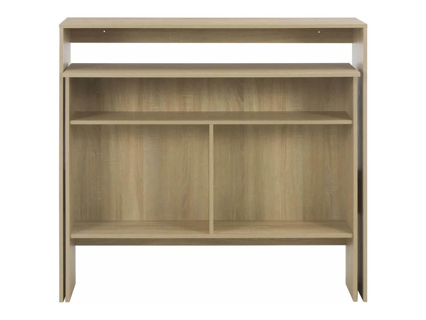 Mesa alta de bar con 2 tableros roble 130x40x120 cm ES848538