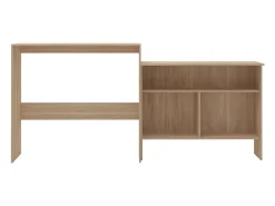 Mesa alta de bar con 2 tableros roble 130x40x120 cm ES848538