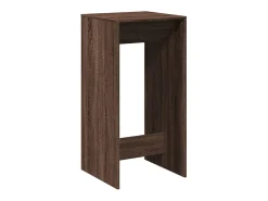 Mesa alta de bar madera ingeniería marrón roble 51x50x103,5 cm