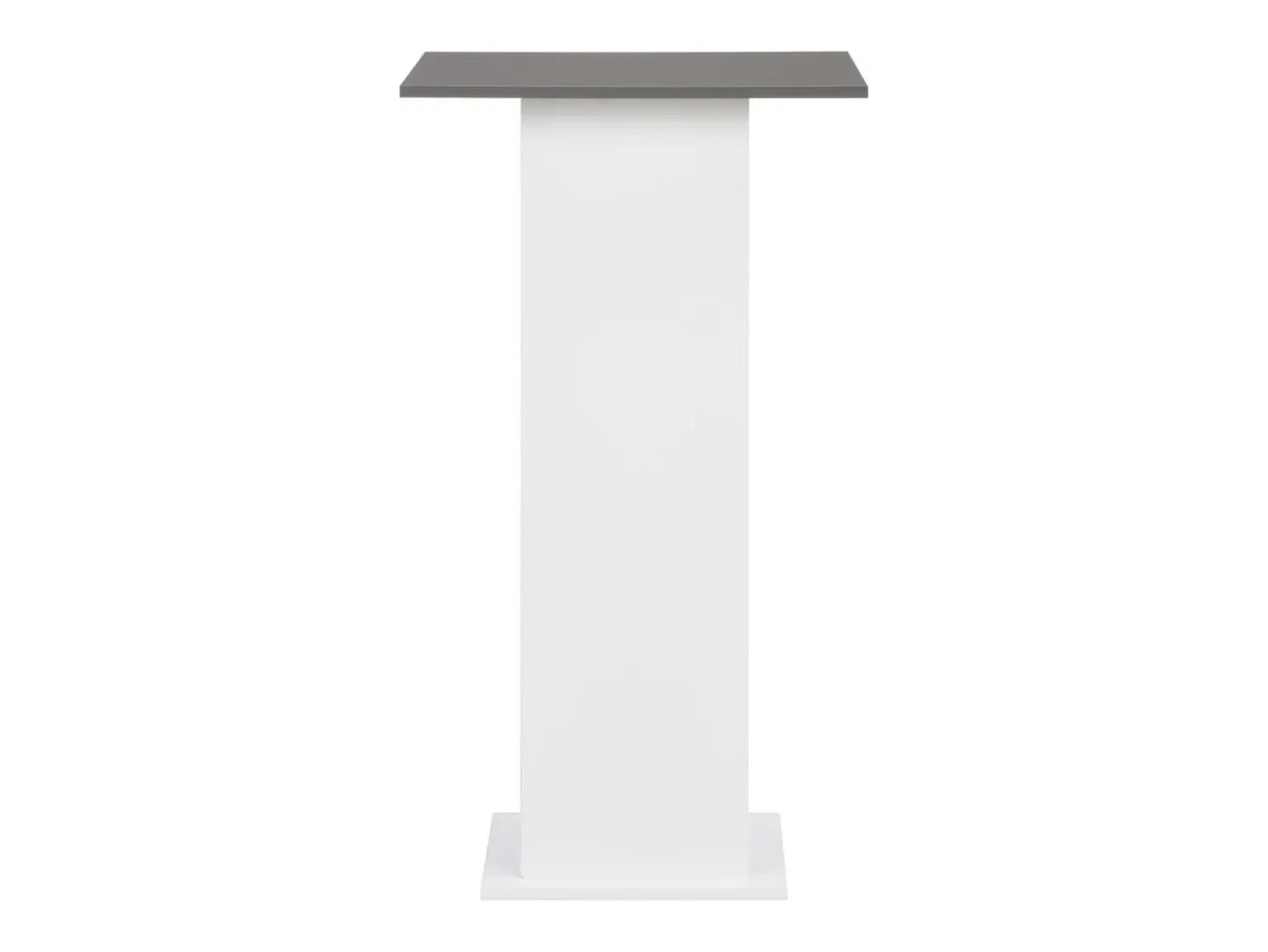 Mesa alta de cocina blanco y gris antracita 60x60x110 cm ES341234
