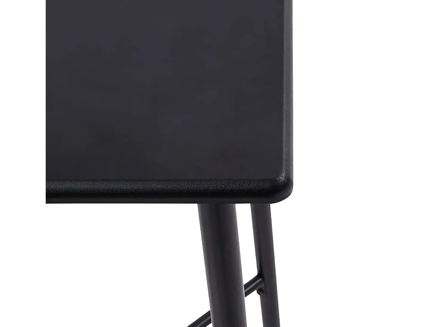 Mesa alta de cocina MDF negro 60x60x111 cm
