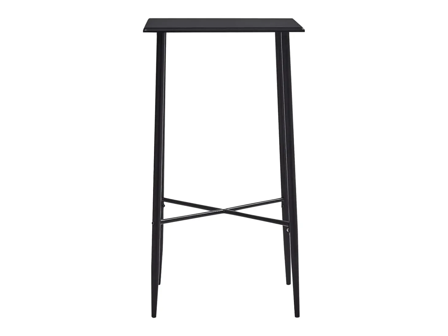 Mesa alta de cocina MDF negro 60x60x111 cm