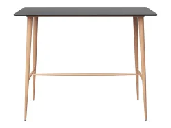 Mesa alta de cocina negro 120x60x105 cm ES542548