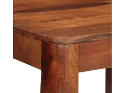 Mesa alta de madera maciza de acacia 60x60x107 cm