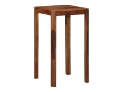 Mesa alta de madera maciza de acacia 60x60x107 cm