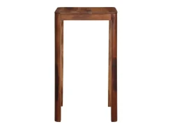 Mesa alta de madera maciza de acacia 60x60x107 cm