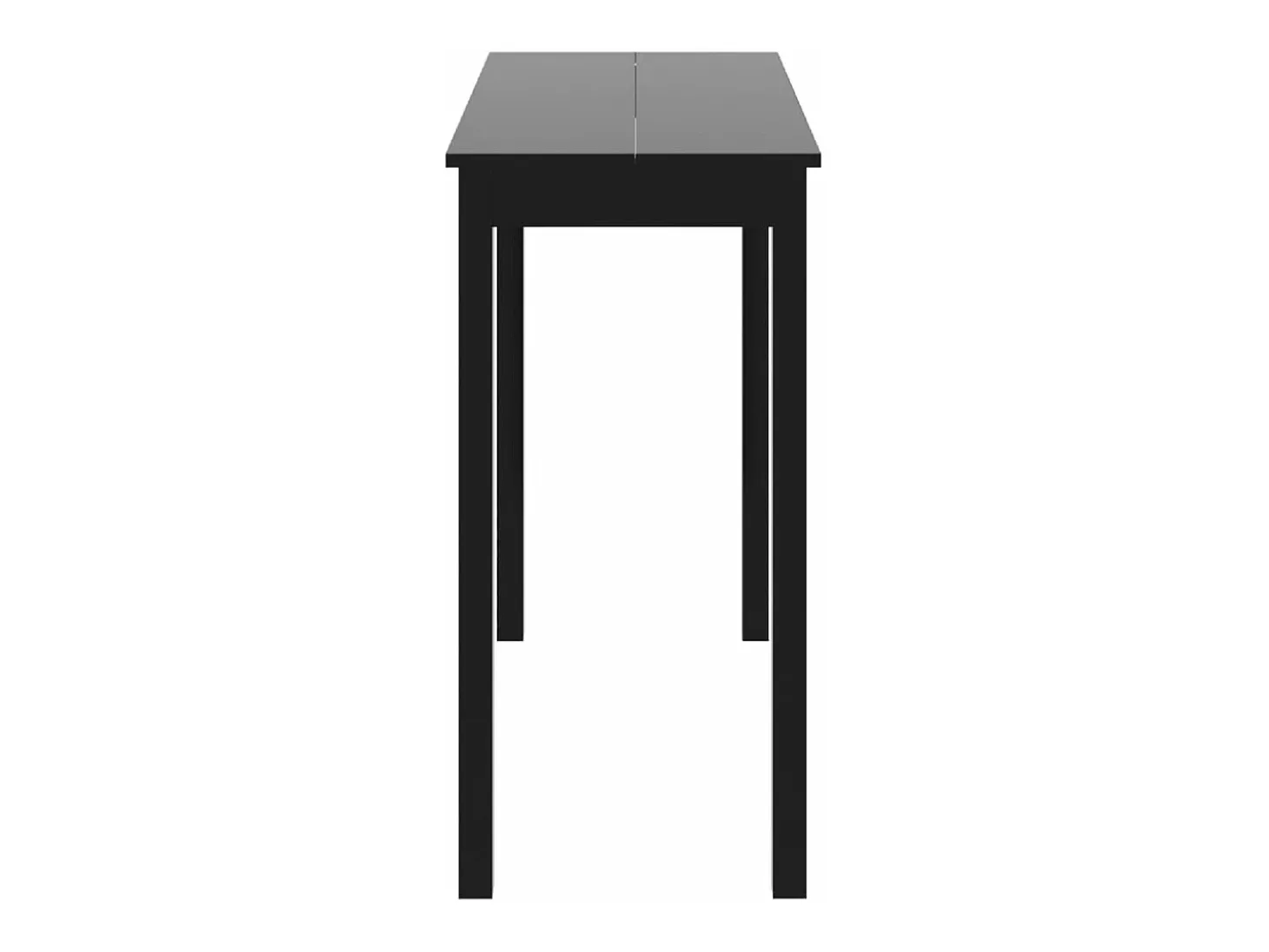 Mesa alta negra de MDF 115x55x107 cm