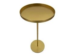 Mesa alta redonda de metal dorado 51x100cm Doha
