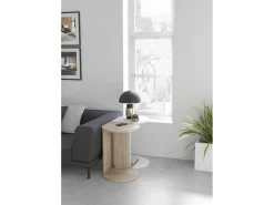 Mesa auxiliar - A62cm x L46cm x P55cm roble claro -Trébol