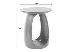 Mesa auxiliar - marrón Madera - 45 x 45 cm - MEVA