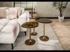 Mesa auxiliar - oro Cristal - 50 x 42 cm - DARI