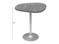 Mesa auxiliar - oro Cristal - 50 x 42 cm - DARI