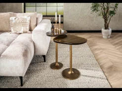 Mesa auxiliar - oro Cristal - 50 x 42 cm - DARI