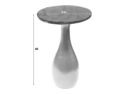 Mesa auxiliar - oro Cristal - 40 x 40 cm - MOKKA