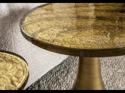 Mesa auxiliar - oro Cristal - 30 x 30 cm - MOKKA