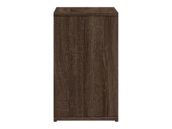 Mesa auxiliar 2 uds madera ingeniería marrón roble 50x30x50 cm