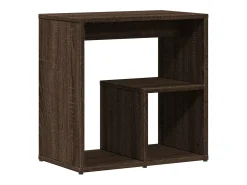 Mesa auxiliar 2 uds madera ingeniería marrón roble 50x30x50 cm