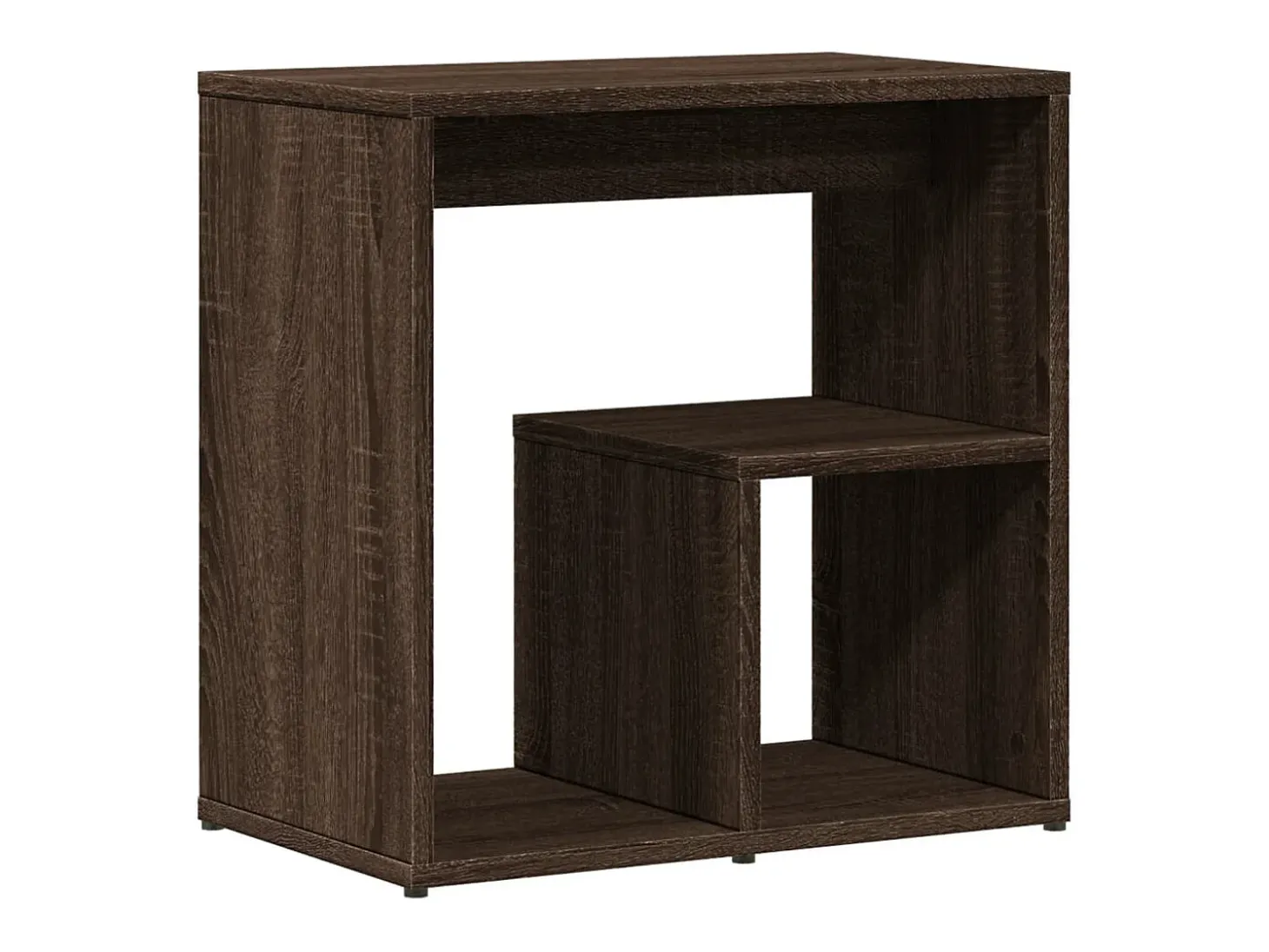 Mesa auxiliar 2 uds madera ingeniería marrón roble 50x30x50 cm