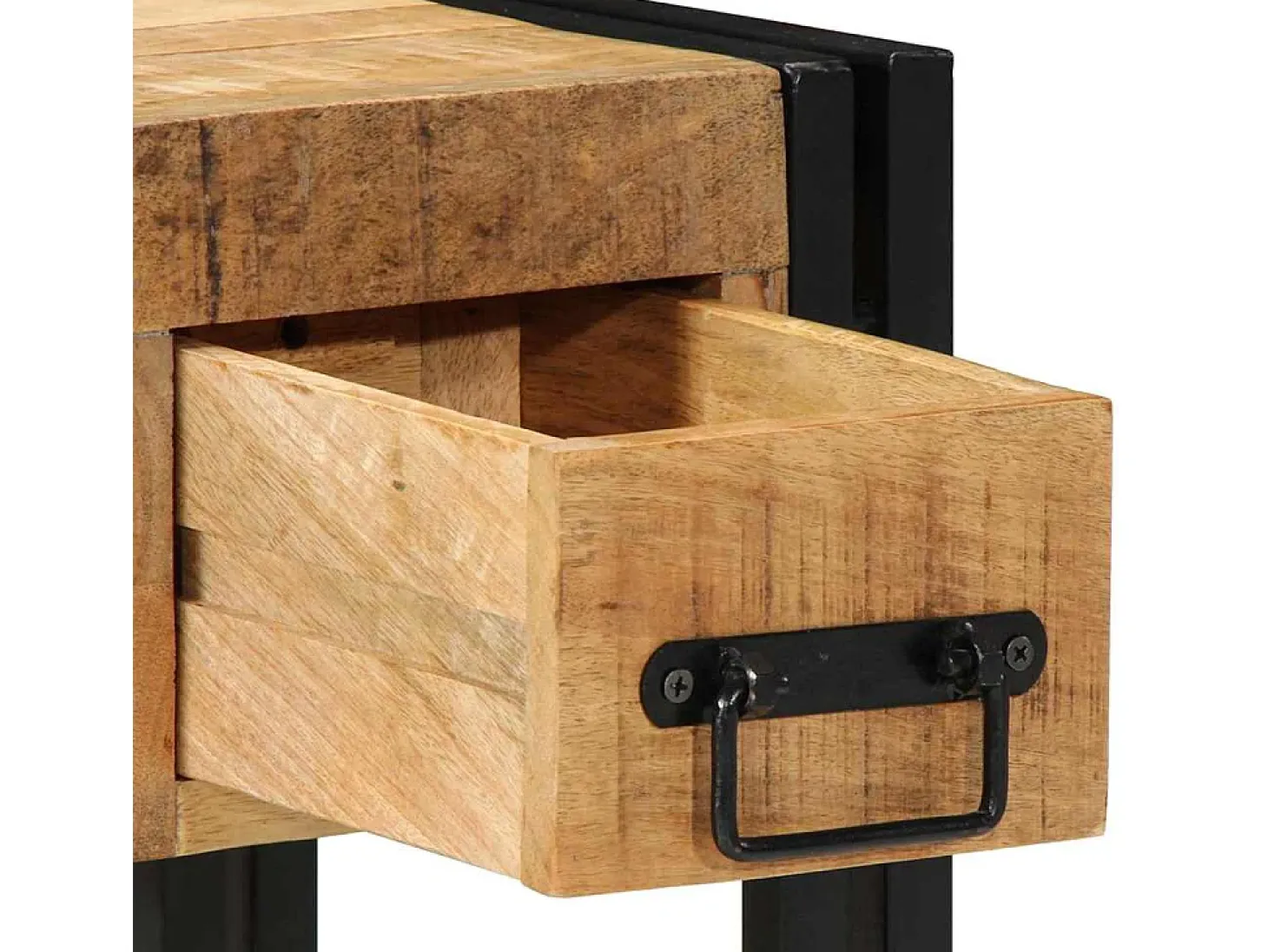 Mesa auxiliar 30 x 30 x 40 cm Madera de mango sólido y metal