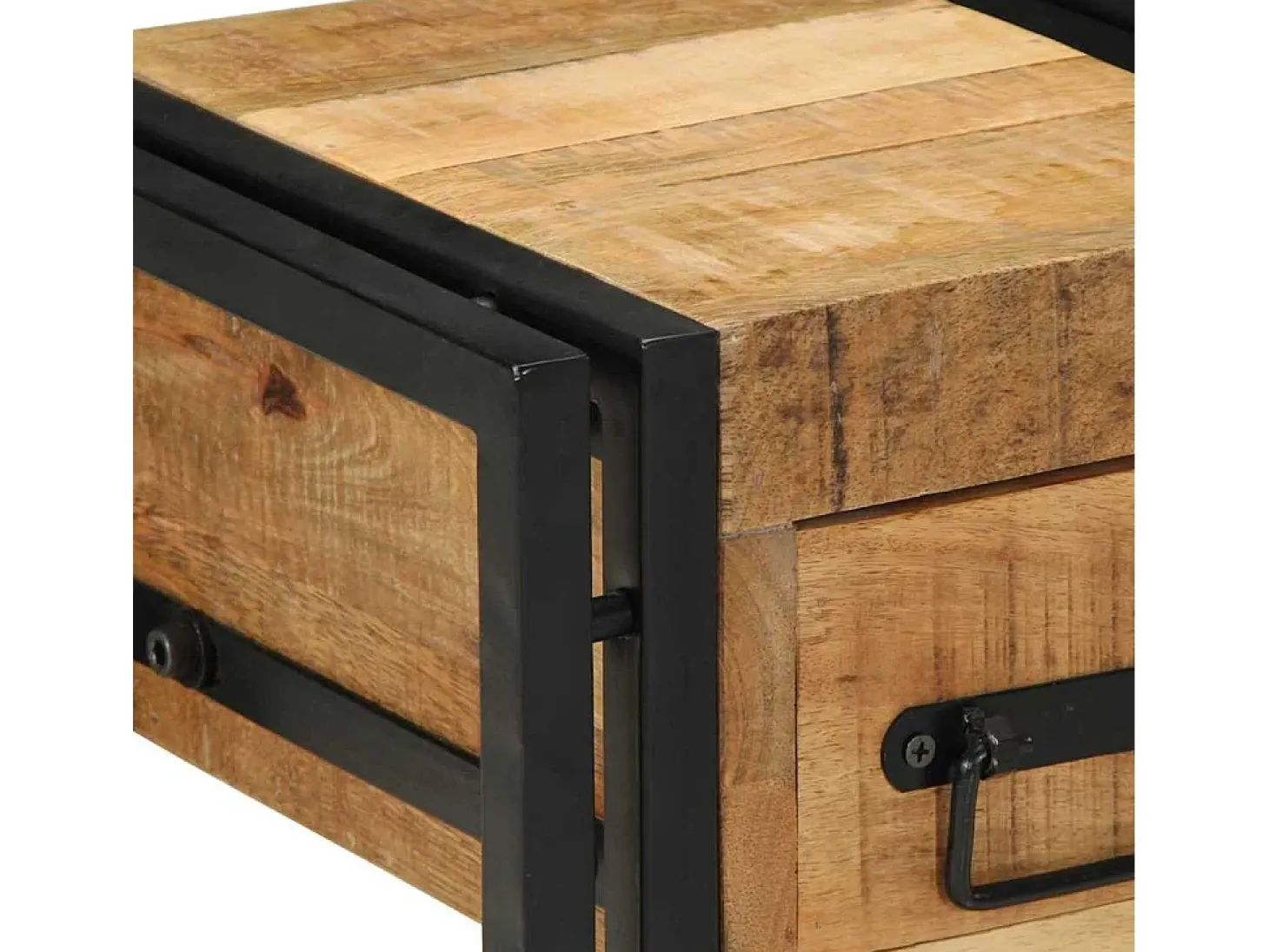 Mesa auxiliar 30 x 30 x 40 cm Madera de mango sólido y metal