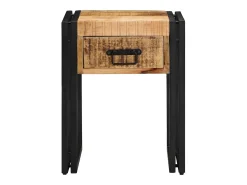 Mesa auxiliar 40 x 40 x 50 cm Madera de mango sólido y metal