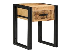 Mesa auxiliar 40 x 40 x 50 cm Madera de mango sólido y metal