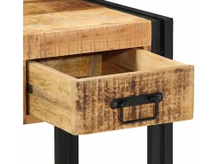 Mesa auxiliar 40 x 40 x 50 cm Madera de mango sólido y metal