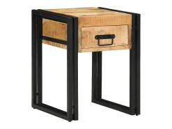 Mesa auxiliar 40 x 40 x 50 cm Madera de mango sólido y metal