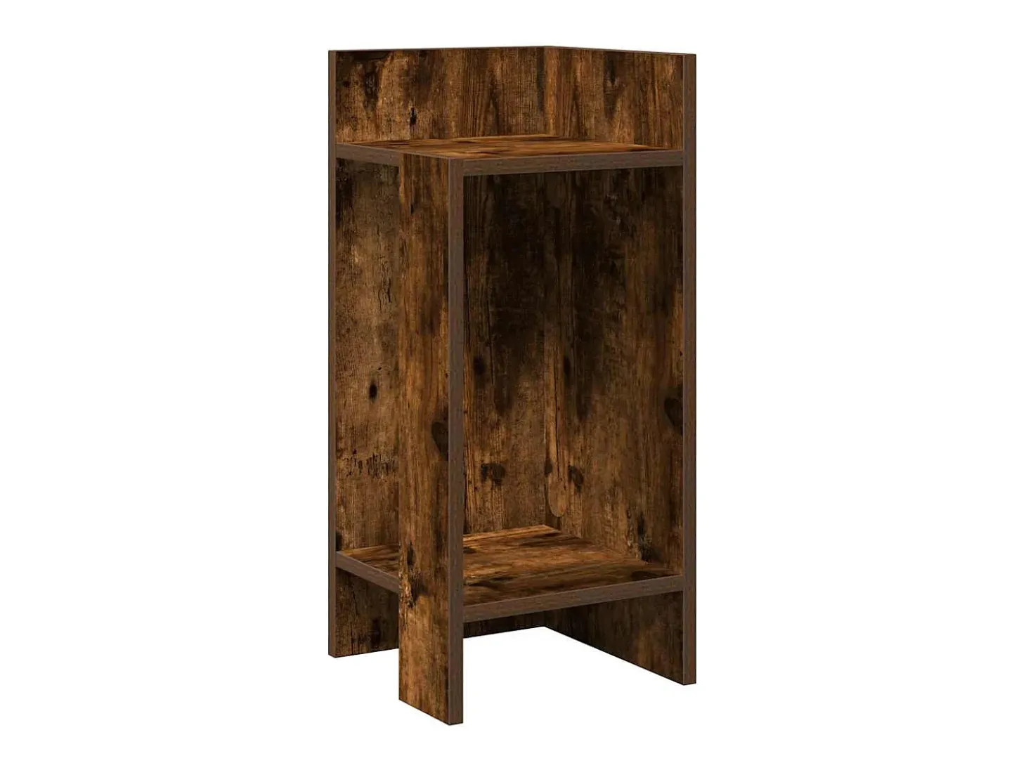 Mesa auxiliar con estante roble ahumado 25,5x27x60 cm