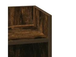 Mesa auxiliar con estante roble ahumado 25,5x27x60 cm