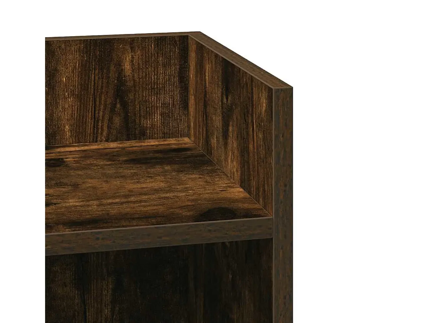 Mesa auxiliar con estante roble ahumado 25,5x27x60 cm