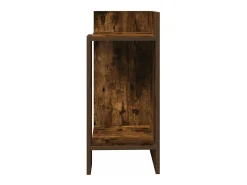 Mesa auxiliar con estante roble ahumado 25,5x27x60 cm