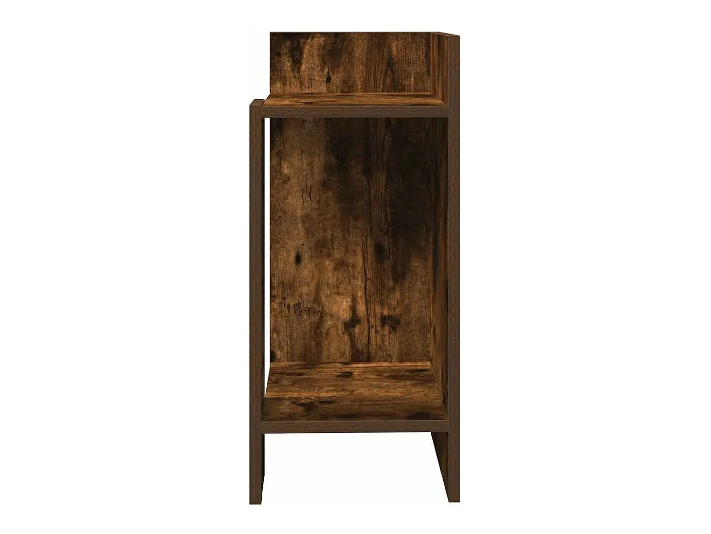 Mesa auxiliar con estante roble ahumado 25,5x27x60 cm