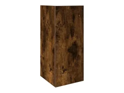 Mesa auxiliar con estante roble ahumado 25,5x27x60 cm